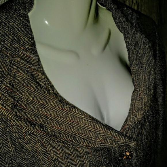 Spiegel Suit Tweed Jacket Brown Vintage Herringbone Size 4 - Picture 8 of 15